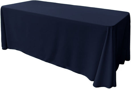 Rectangular Seamless Polyester Poplin Fabric - 86" X 108", Rounded Corners, Party/Wedding Tablecloth (1 Piece)