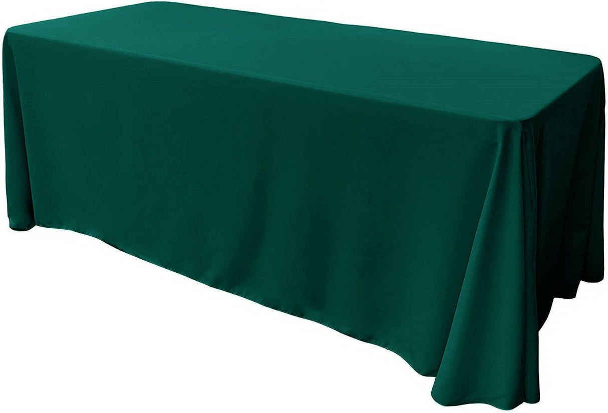Rectangular Seamless Polyester Poplin Fabric - 86" X 108", Rounded Corners, Party/Wedding Tablecloth (1 Piece)