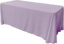 Rectangular Seamless Polyester Poplin Fabric - 86" X 108", Rounded Corners, Party/Wedding Tablecloth (1 Piece)
