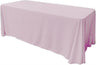 Rectangular Seamless Polyester Poplin Fabric - 86" X 108", Rounded Corners, Party/Wedding Tablecloth (1 Piece)