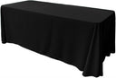 Rectangular Seamless Polyester Poplin Fabric - 86" X 108", Rounded Corners, Party/Wedding Tablecloth (1 Piece)