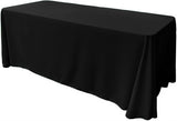 Rectangular Seamless Polyester Poplin Fabric - 86" X 108", Rounded Corners, Party/Wedding Tablecloth (1 Piece)