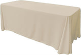Rectangular Seamless Polyester Poplin Fabric - 86" X 120", Multiple Colors (1 Piece)