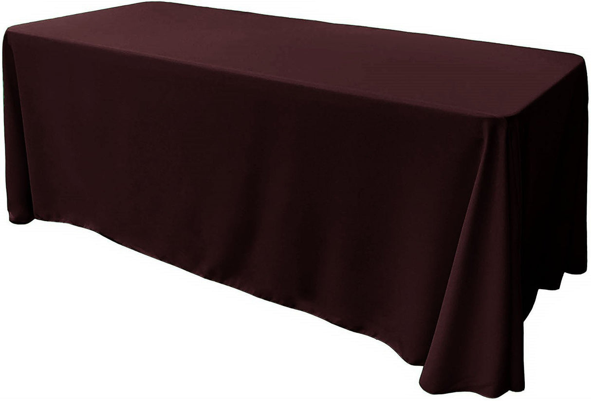 86" X 156" Rectangular Seamless Polyester Poplin Tablecloth - Solid Color, Seamless Rectangular Design, 86" X 156" (1 Piece)