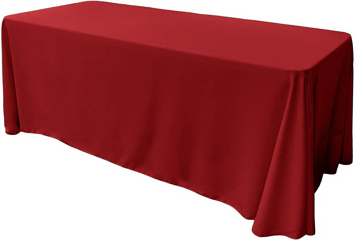 86" X 156" Rectangular Seamless Polyester Poplin Tablecloth - Solid Color, Seamless Rectangular Design, 86" X 156" (1 Piece)