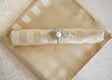 Sample Cloth Dinner Napkin Striped Jacquard Polyester 20x20 Champagne