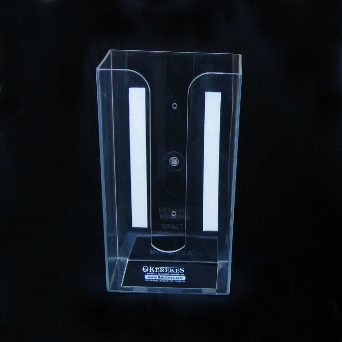 Impact-Products Glove Box Dispenser, Clear Acrylic, Kerekes Imprint