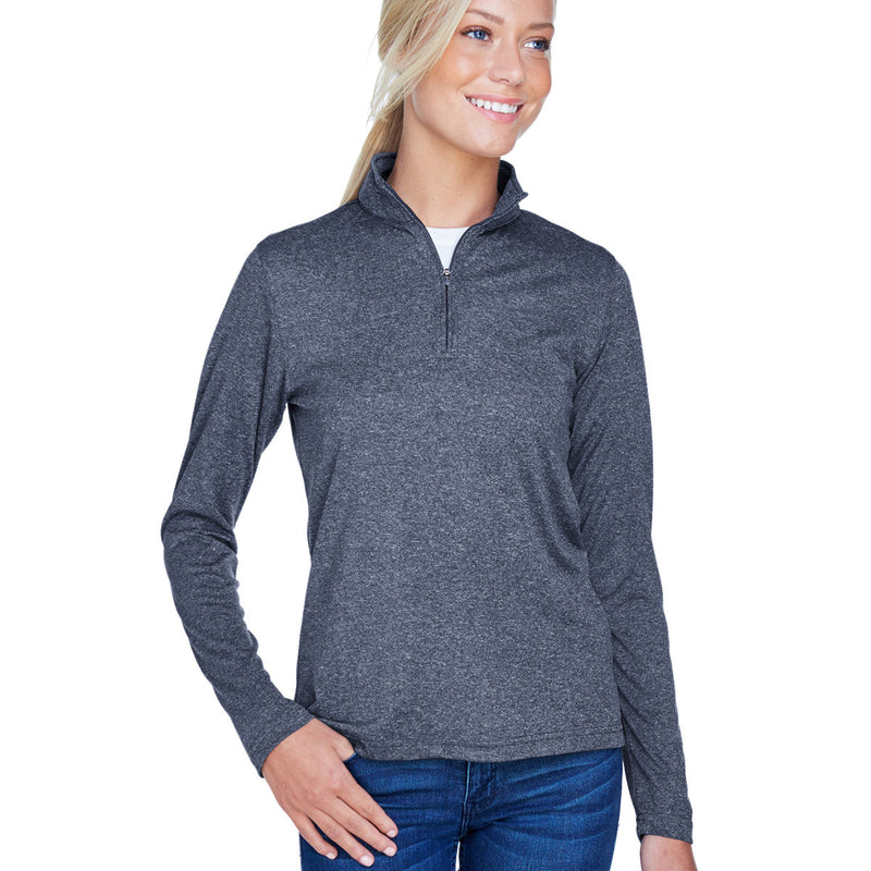 Ladies' Cool & Dry Heathered Performance Quarter-Zip