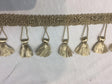 Antique Trim With Small Tassels Trim Fabric - Beige Tassel Edge, 3" Width (By The Yard)