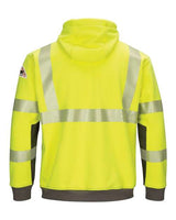 Hi-Visibility Color-Blocked Pullover Hooded Fleece Sweatshirt