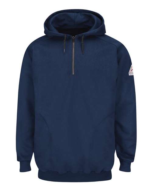 Bulwark Men's Tall Flame Resistant Quarter-Zip Hooded Sweatshirt