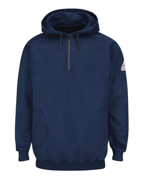 Bulwark Men's Tall Flame Resistant Quarter-Zip Hooded Sweatshirt