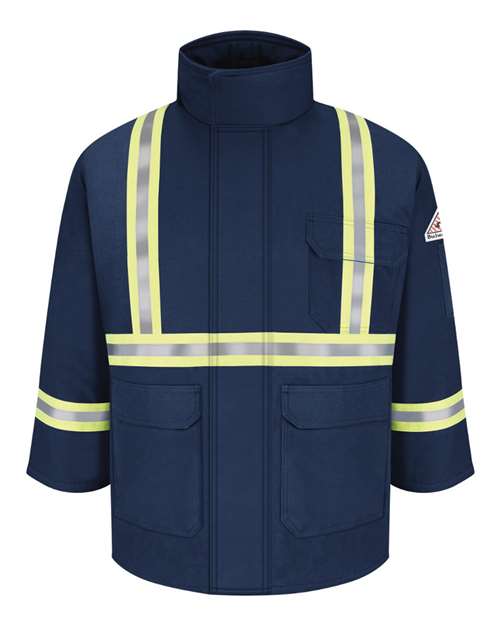 Bulwark Men's Long Deluxe FR Parka With Reflective Trim