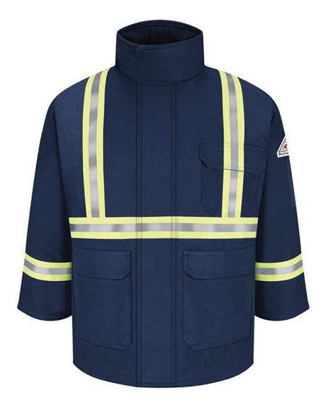 Bulwark Men's Long Deluxe FR Parka With Reflective Trim