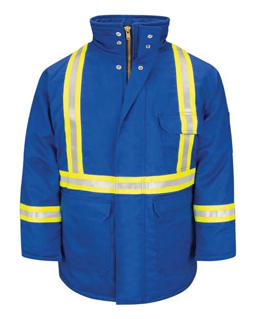 Bulwark Men's Long Deluxe FR Parka With Reflective Trim
