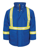 Bulwark Men's Long Deluxe FR Parka With Reflective Trim