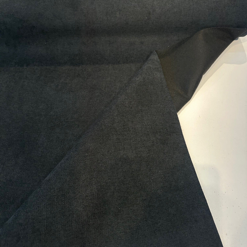 Sensation Polyester Fabric - Black Performance Upholstery, 54" Width (1 Yard)