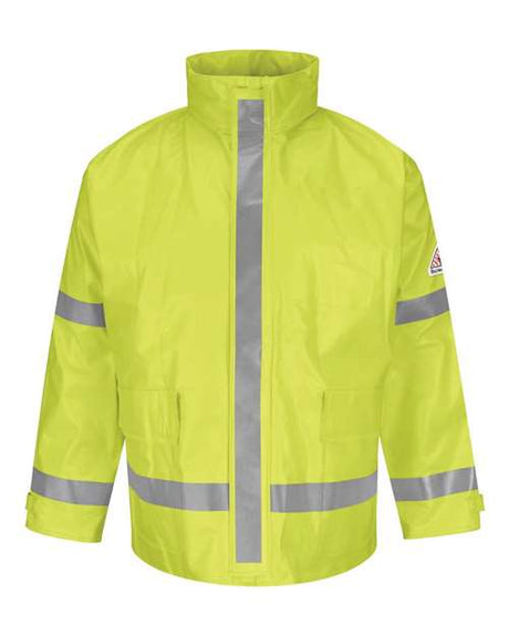 Bulwark Men's Hi-Visibility Flame-Resistant Rain Jacket