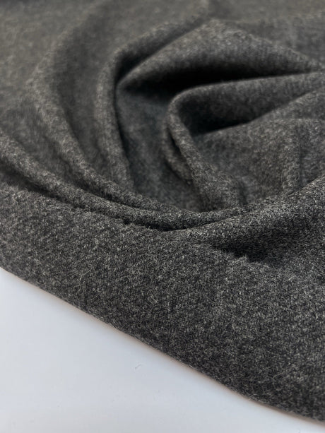 Wool Tweed Fabric Melange Gray