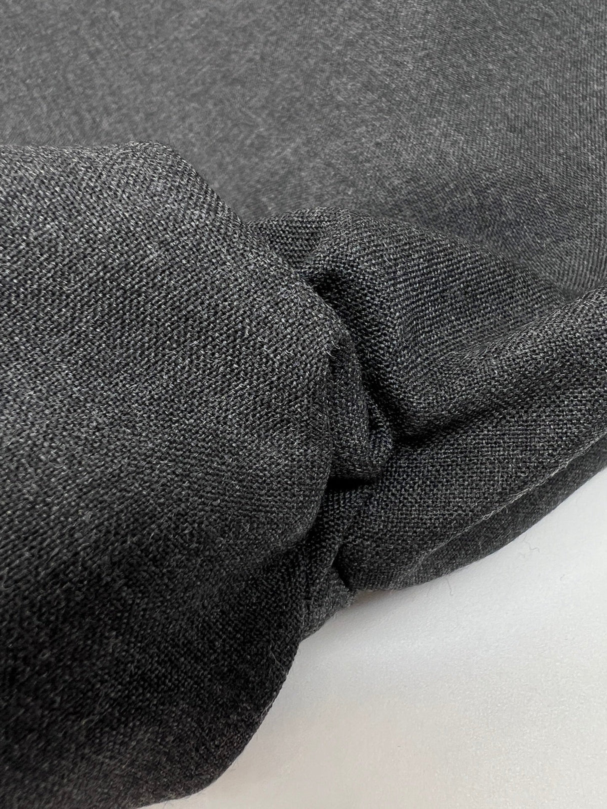 Wool Fabric Melange Gray