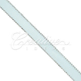3/8" Satin With Silver Edge Ribbon - 50 Yards (Light Blue)