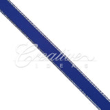 3/8" Satin With Silver Edge Ribbon - 50 Yards (Royal Blue)