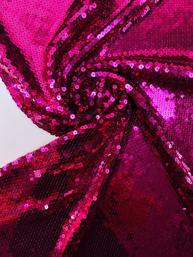 Pink Sequined Knitted Fabric