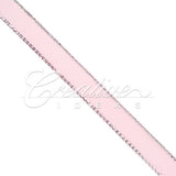 3/8" Satin With Silver Edge Ribbon - 50 Yards (Light Pink)