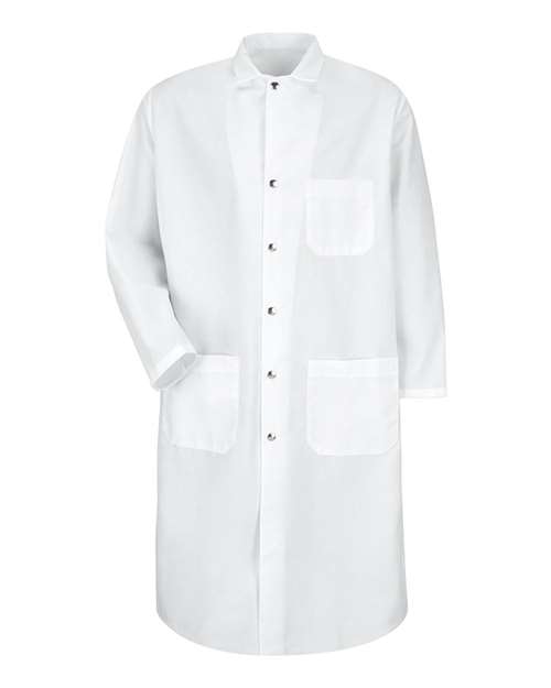 Snap-Front Spun Polyester Butcher Coat