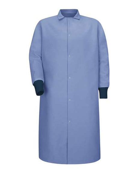 Red Kap Unisex Gripper-Front Butcher Coat With Knit Cuffs