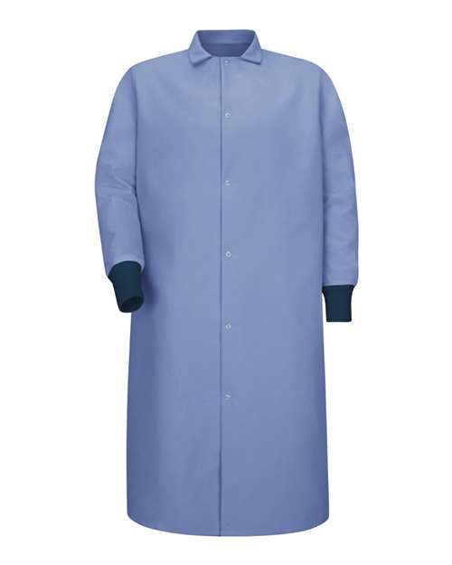 Red Kap Unisex Gripper-Front Butcher Coat With Knit Cuffs