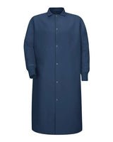 Red Kap Unisex Gripper-Front Butcher Coat With Knit Cuffs