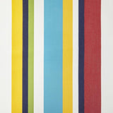Sunbrella Panorama Carnival Acrylic Fabric - Red, Blue, Yellow Stripe, 54" Width (1 Yard)