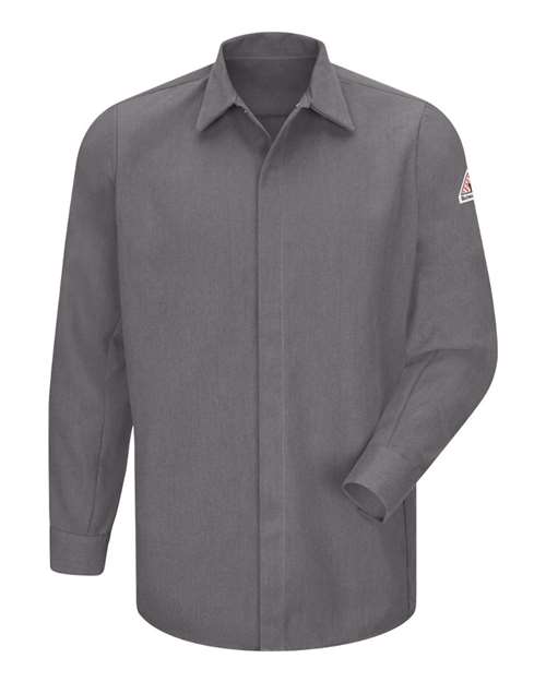 Concealed-Gripper Pocketless Long Sleeve Shirt - CoolTouch® 2 - Tall Sizes