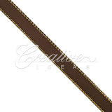 3/8" Satin With Gold Edge Ribbon- 50 Yards (Brown)