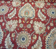 Waverly Castleford Garnet 100 Percent Cotton Fabric - Damask Print, Red Yellow Beige Blue, 54" Width (By The Yard)