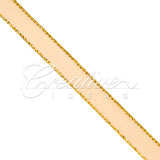 3/8" Satin With Gold Edge Ribbon- 50 Yards (Light Peach)