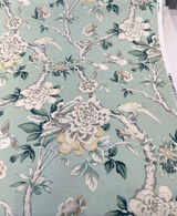 Waverly Mudan Jelep Green Cotton Fabric - Floral Birds, Jelep Green, 54" Width (1 Yard)