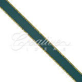 3/8" Satin With Gold Edge Ribbon- 50 Yards (Hunter Green)