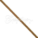 1/8" Satin With Gold Edge Ribbon - 50 Yards (Brown)