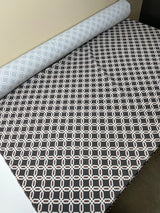 Printed Polyester Geometric Gray Beige