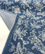 Waverly Follow The Trail 100% Cotton Fabric - Denim Blue Floral, 56" Width (By The Yard)