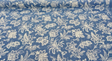 Waverly Follow The Trail 100% Cotton Fabric - Denim Blue Floral, 56" Width (By The Yard)