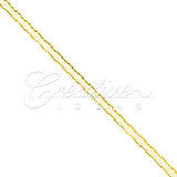 1/8" Satin With Gold Edge Ribbon - 50 Yards (Ivory)