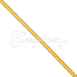 1/8" Satin With Gold Edge Ribbon - 50 Yards (Light Gold)
