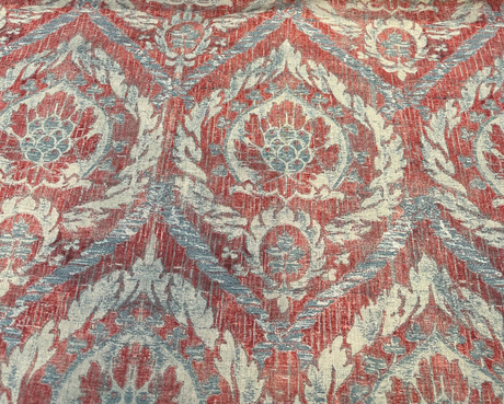 French Quarters Cotton Fabric - Rouge Red Damask, 54" Width (1 Yard)