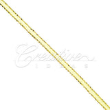 1/8" Satin With Gold Edge Ribbon - 50 Yards (Baby Maize)