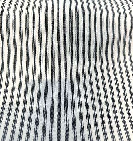 Waverly Classic Ticking Cotton Fabric - Black Classic Ticking Stripe, 54" Width (1 Yard)