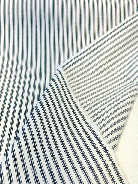 Waverly Classic Ticking Cotton Fabric - Black Classic Ticking Stripe, 54" Width (1 Yard)