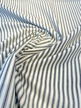 Waverly Classic Ticking Cotton Fabric - Black Classic Ticking Stripe, 54" Width (1 Yard)